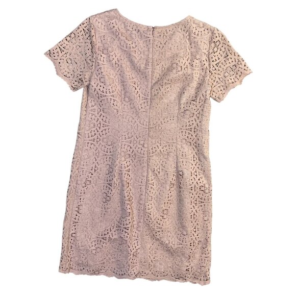 Ann Taylor Petite Shift Dress Lace Overlay Blush Pink Size 0P Petite - Picture 2 of 8